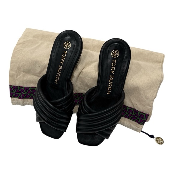 TORY BURCH
Kira Quilted Crisscross Slide Sandals In Perfect Black size 6.5 - Picture 5 of 9